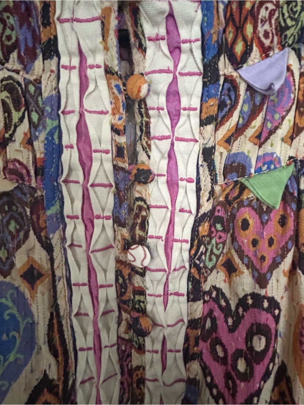FARM Rio Multicolor Heart-Print Long Sleeve Midi Dress - Picture 4 of 4